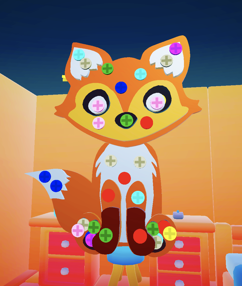 Unscrew VR – fox toy covered in screws